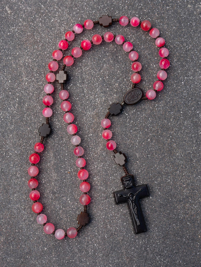 The St. Thérèse Pink Jade Rosary