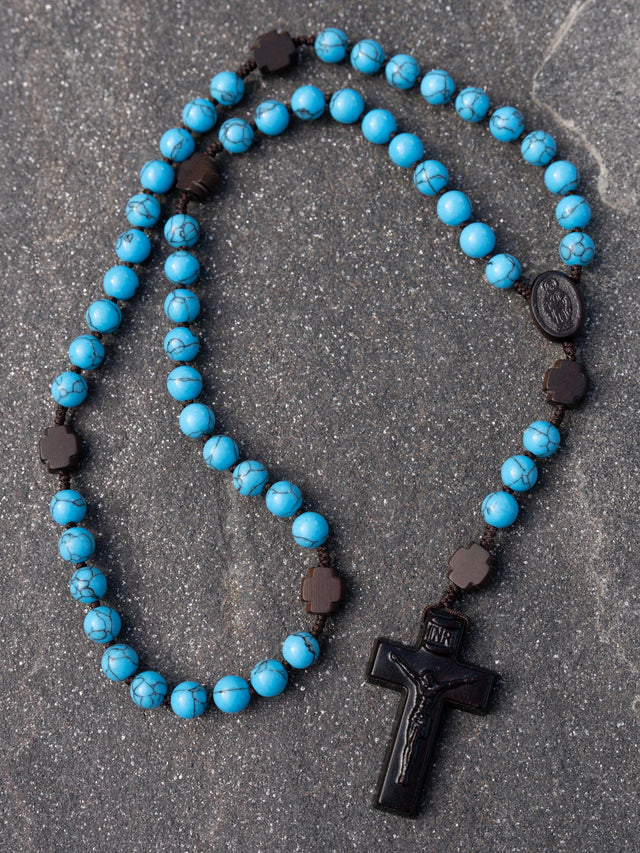 The Stella Maris Turquoise Rosary